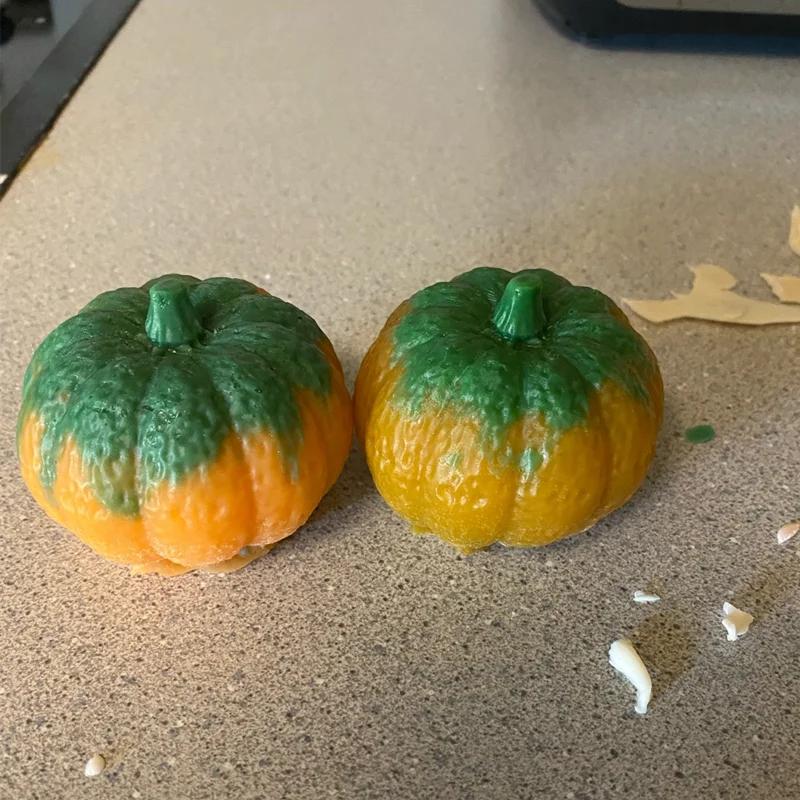 New Halloween Pumpkin Shape DIY Cake Candles Resin Mould Aromatherapy Plaster 3D Silicone Mold Kitchen Baking Tool Decoration