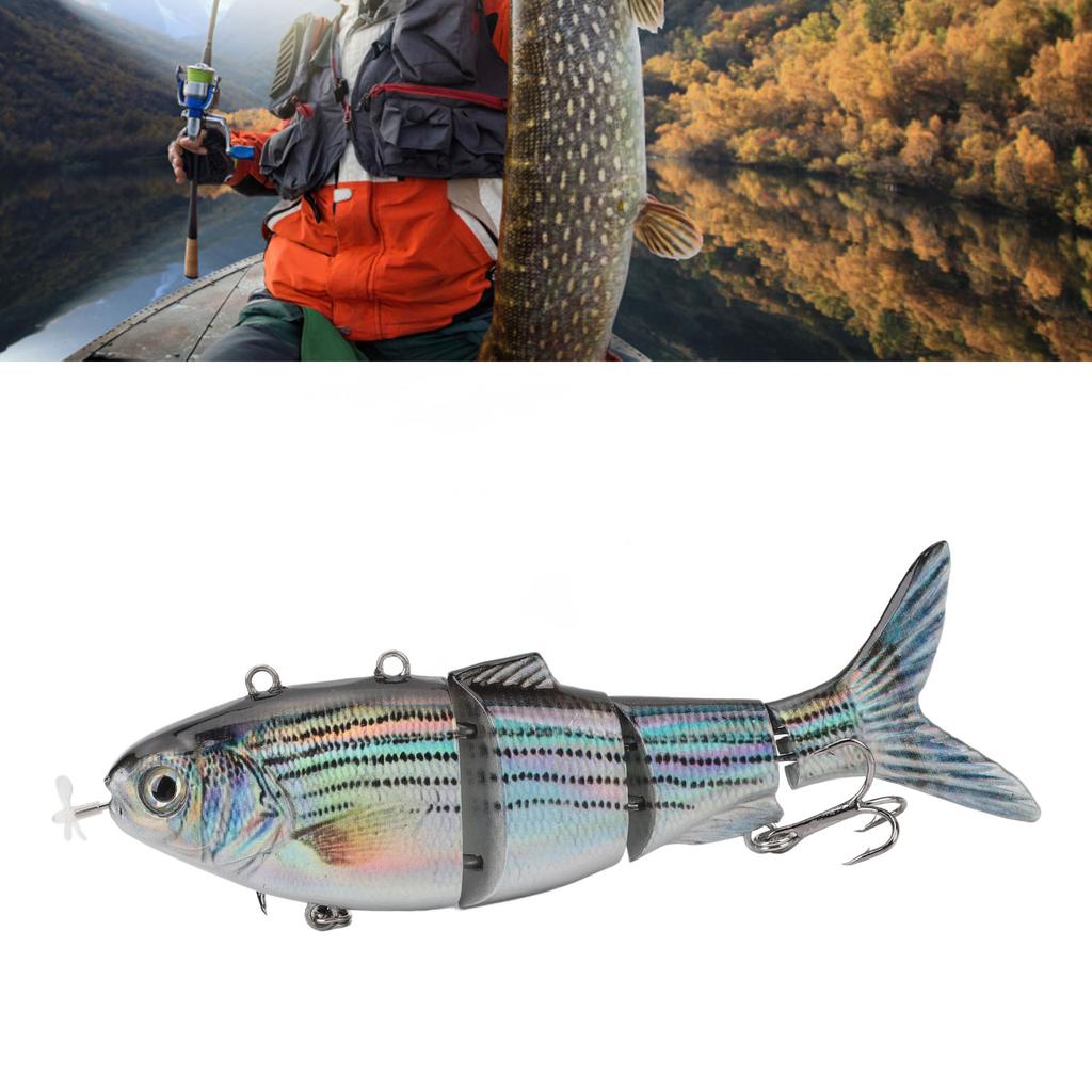Swimming Fishing Electric Lures USB Rechargeable LED Light Wobbler Multi Jointed Swimbaits Lifelike Fishing Tackle T 620