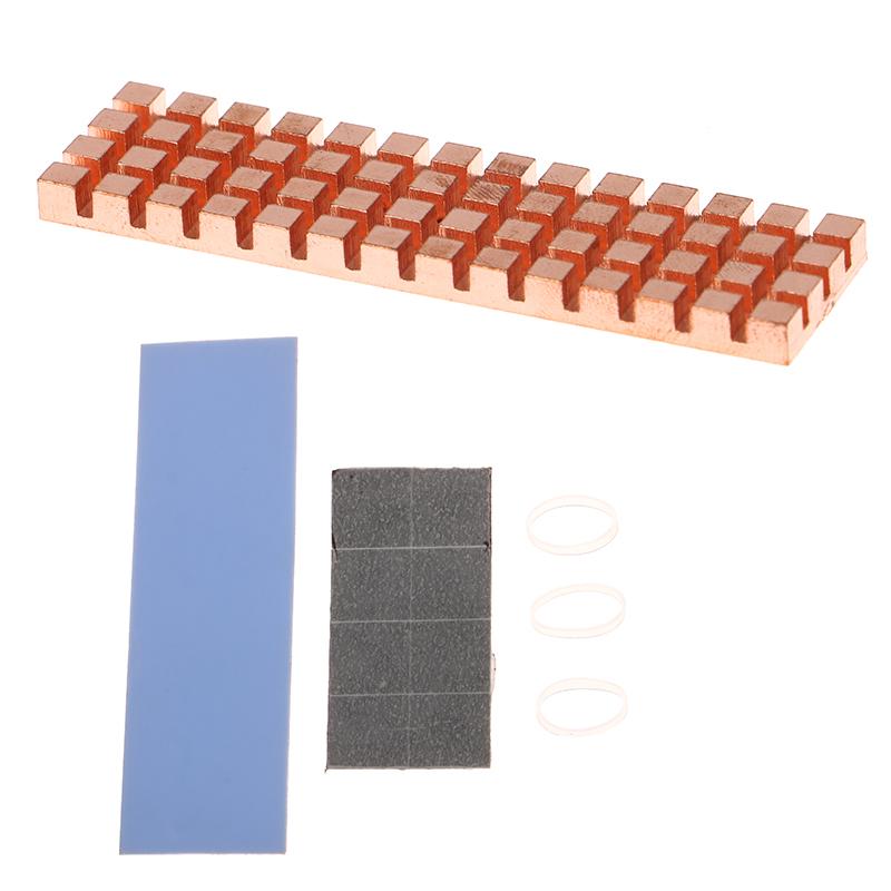 1 Set Computer Cooler Copper Radiator Accessory PC Notebook SSD Heat Sink For M.2 2280 PCI-E NVME With Thermal Pad Heatsink