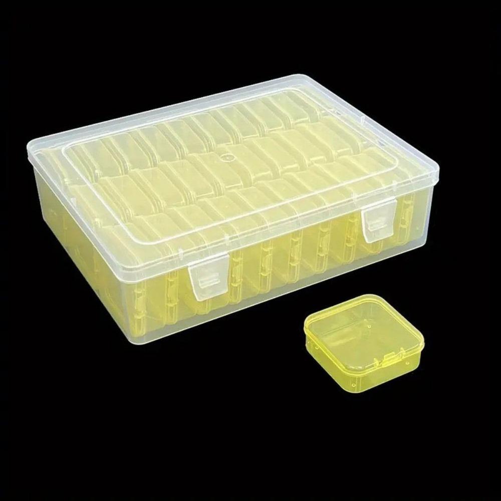 Plastic Jewelry Storage Case Multiple Grid Necklace Storage Container  Painting Accessories