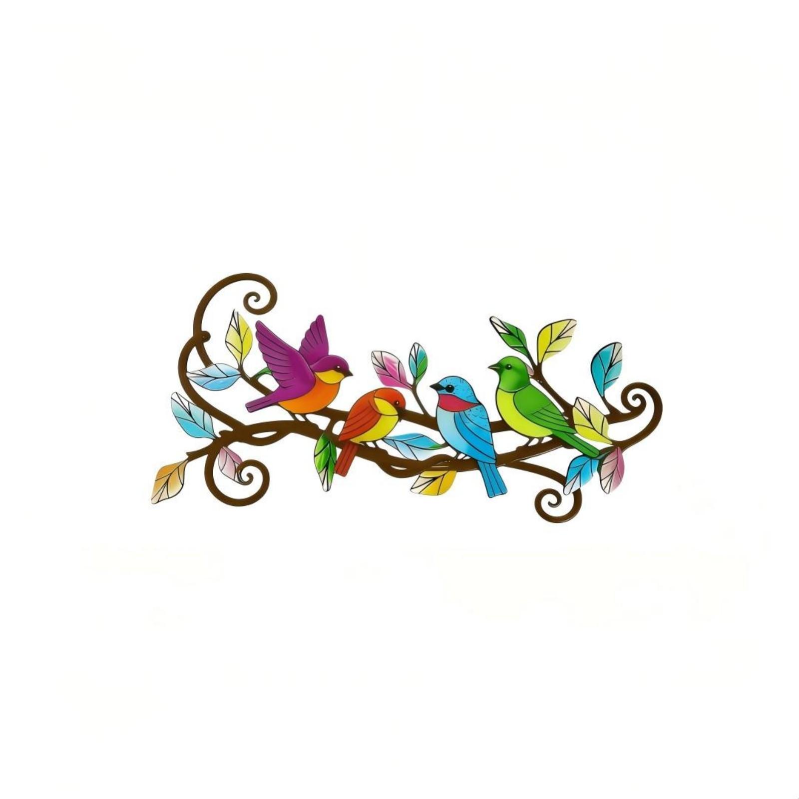 

Outdoor Metal Bird Sculpture Wall Art Decorative Hanging Metal Wall Decor for Garden Patio Yard Outdoor Use Durable Weather Resistant One Size