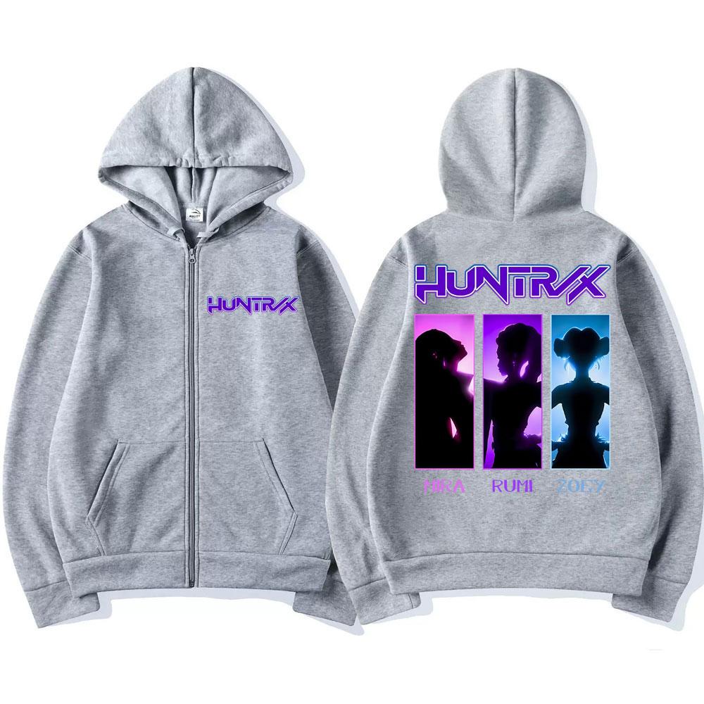 

Худи на молнии Харадзюку K-pop Аниме Охотники на демонов Мужская Женская Одежда Руми Зои Мира Принтованная Уличная одежда Оверсайз Флисовые Пальто Топы 3XL