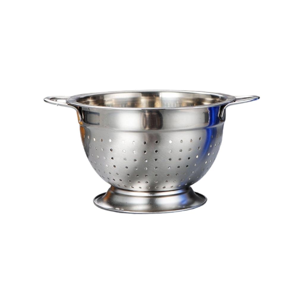 Stainless Steel Kitchen Colander Large Capacity Multi Purpose Strainer Bowl for Washing Fruits Vegetables Pasta Rice Salad