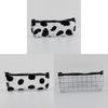 Transparent Pencil Case For Students Large Capacity School Supplies Organizer With Cow Dot Pattern
