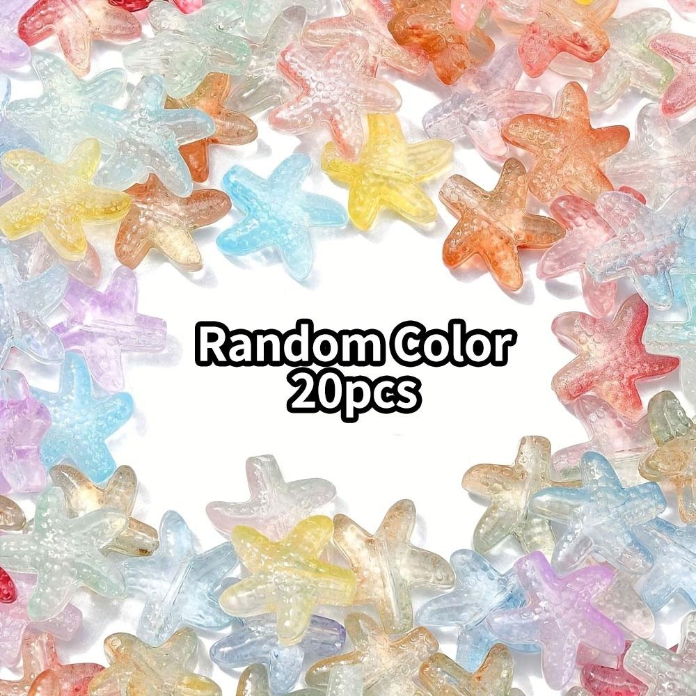 

10/20/30 шт. случайных цветов, бусины в виде морских звезд, хрустальные стеклянные животные, изготовление ювелирных изделий в стиле Чжухай Янчжу, браслет, ожерелье, цепочка для ног 20pcs
