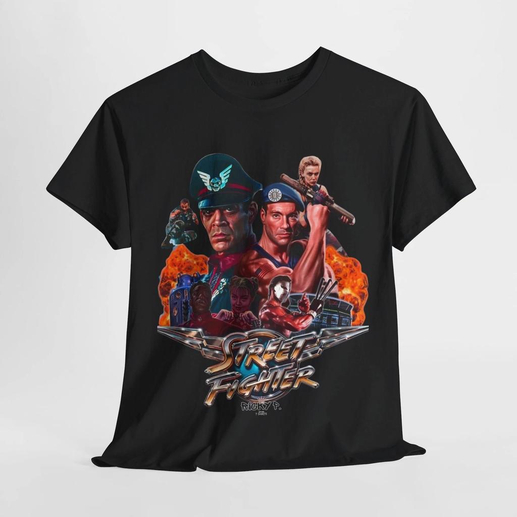 Street Fighter Movie Jean Claude Van Damme T Shirt Unisex Heavy Cotton Tee
