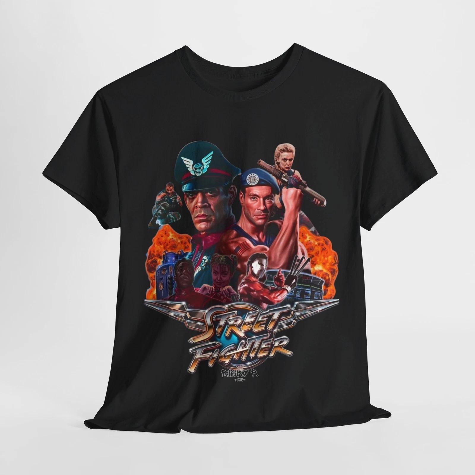 Street Fighter Movie Jean Claude Van Damme T Shirt Unisex Heavy Cotton Tee M