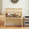 Hamster Cage, Dwarf Hamster Enclosure, Small Animal Hutch with Accessories, Water Bottle, 110 X 52 X 101 Cm, Wood, Plastic