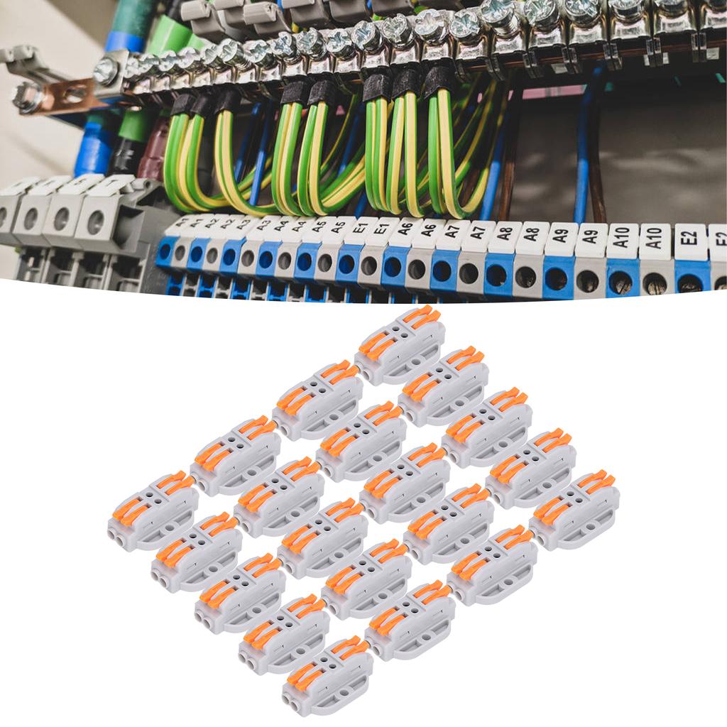 20-teilige Hebelmutter-Drahtverbinder, schnelle, kompakte Splice-Leiter, Push-in-Terminalblock 223-2P