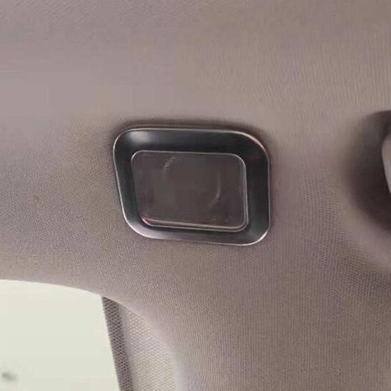 For Ford Focus     Car Stainless Steel Cover Back Rear Tail Read Reading Switch Light Lamp Frame Parts 2PCs
