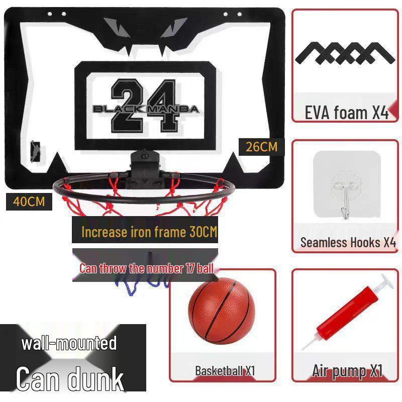 Punch-Free Foldable Basketball and Volleyball Hoop for Kids - Indoor/Outdoor Wall-Mounted Dunk Board