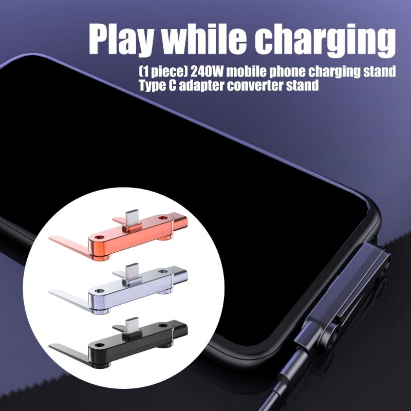 Dock di ricarica ad alta potenza da 240 W, supporto per telefono, connettori di tipo C, design stabile in ABS, per uso in ufficio e in viaggio