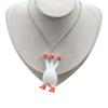 Stylish Drop Earrings Dangle Earring Goose with Three Heads Shape Keychain Necklace Perfect for Daily Life Parties Dates