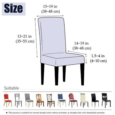 1pc Skirt Chair Cover for Dining Room Banquet Wedding Stretch Washable Seat Slipcover Home Decor Anti-dirty Elastic