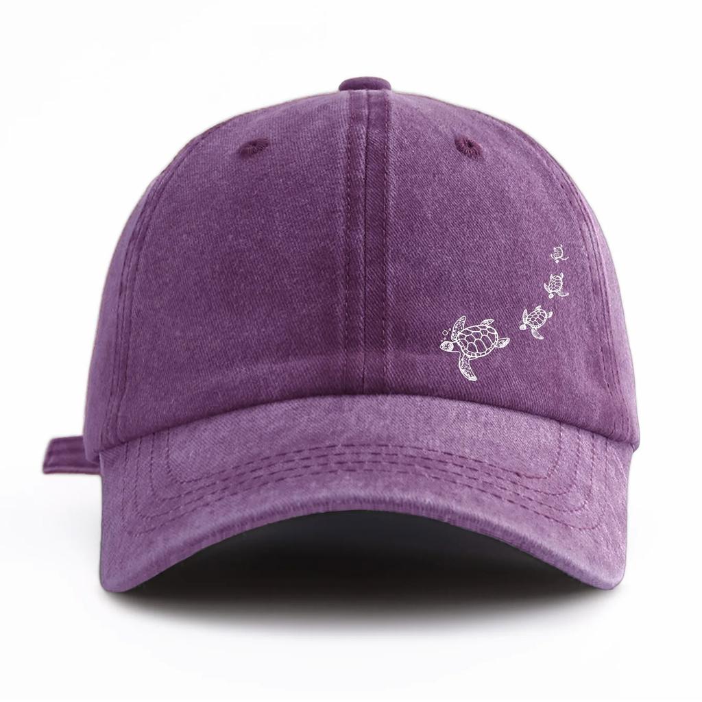 Women Men Unisex Baseball Cap Sea Turtle Print Outdoor Sun Hat UV Protection Trucker Summer Hat