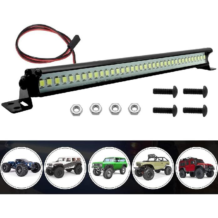 Globact Super Bright RC LED Light Bar Roof LED Lamp Kit 36 LED Light Bar for Traxxas TRX-4 SCX10 90027 SCX10 II 90046 RC4WD D90 1/10 RC Rock Crawler