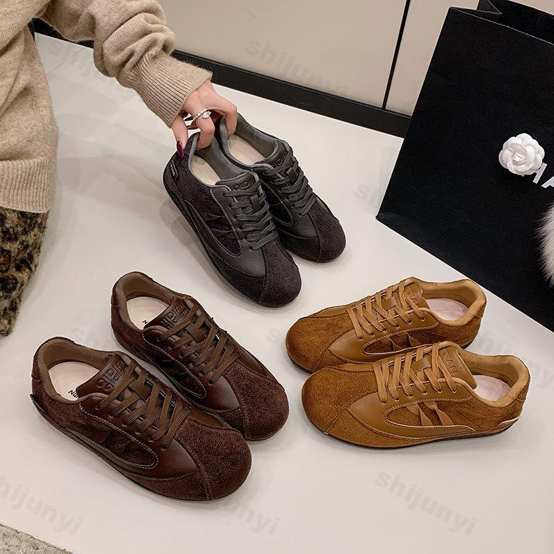 Woman Casual Sport Shoes 2026 Spring New Fashion Lace Up Comfortable Soft Hardwearing Flat Shoes Trendy Versatile Non Slip Flats