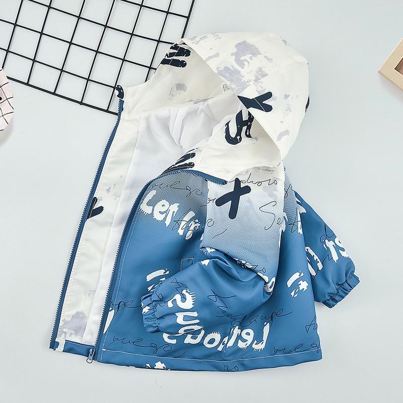 Jungen Farbverlauf Kinder Oberbekleidung Frühling Freizeit Große Kinder Windjacke