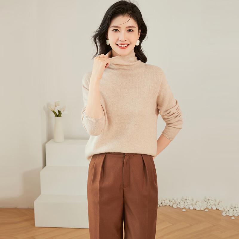 Jinjuju 100% Merino Wool Turtleneck Sweater