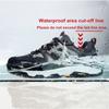 HUMTTO Waterproof Hiking Shoes Breathable Wear-resistant Rubber Outdoor Men's Sneakers Luxury Designer Trekking Climbing Leather Shoes for Men