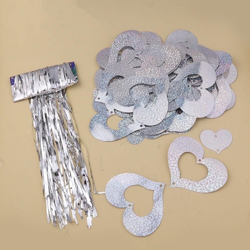 Neue Rote Herz Laser Pailletten Girlande PVC Liebesbrief Herz Schnur Girlande DIY Regen Vorhang Anhänger Hochzeit Party Dekorationen