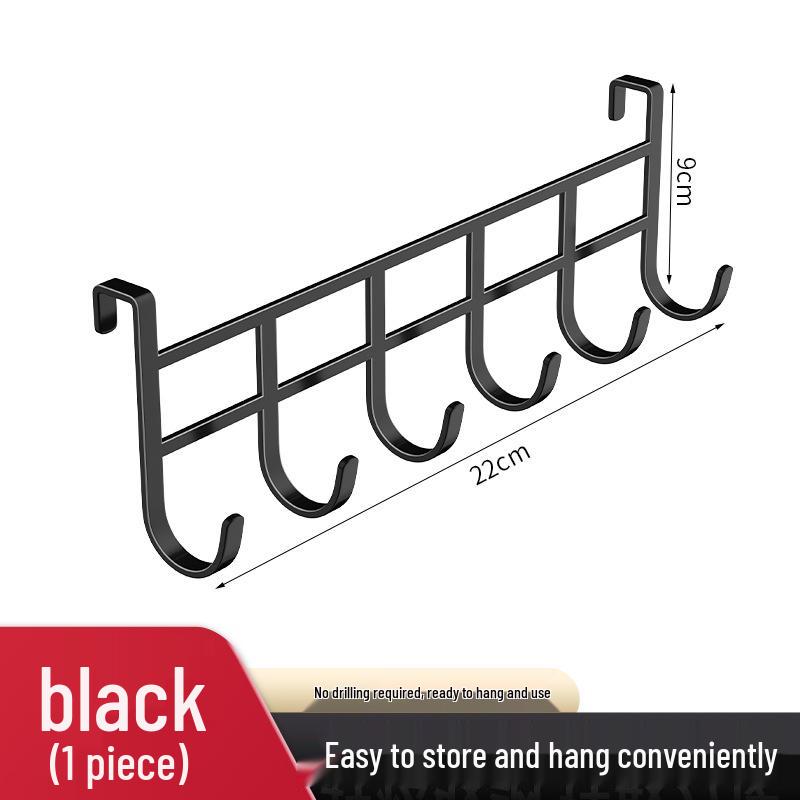 Stabiler Bohrfreier Hängeorganizer für Mäntel und Hüte hinter der Tür, Wandmontierter Haken für Kleidung und Schlüssel.