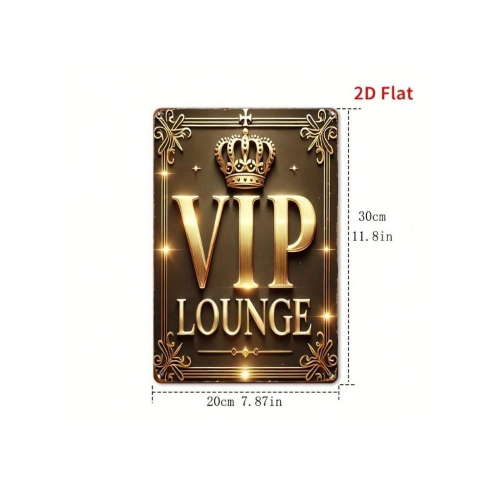Vintage Metal Sign VIP Lounge Wall Art Garage Decor