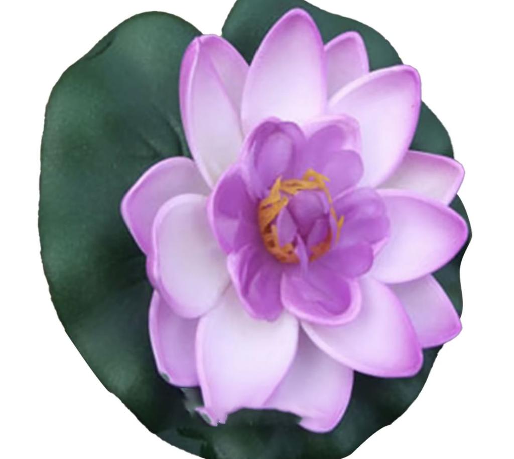 Mini floare artificială de lotus, plantă de lotus falsă plutitoare, micropeisaj de nufăr, pentru iaz, grădină, plante #H