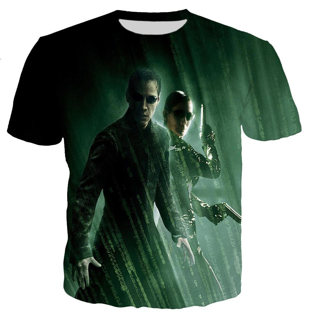 2023 New American TV Series The Matrix 3D Print T Shirts Men/women 3D The Matrix Printed T-shirt Oversized Tees Tops