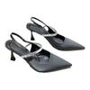 Xiaoxiangfeng sandals with skirt black high heels evening wind women's shoes 2025 spring and summer French Mary Jane shoes single shoes