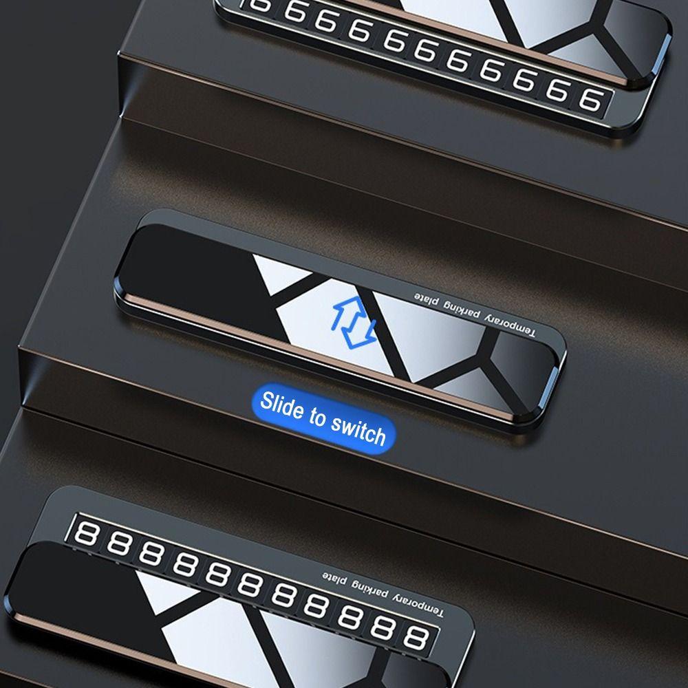 Metal Parking Number Plate Hidden Design Phone Number Holder Valet Parking