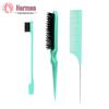Cross-Border Hairdressing Comb and Brush Set: Rat-Tail, Teasing, Double-Ended, Styling, Toothbrush Eyebrow Brush for Makeup and Updos