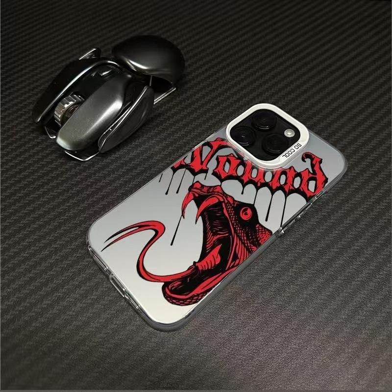 The New English Snake Head Is Suitable for Iphone17 Mobile Phone Case Apple 15promax/14 Anti-drop 13pro16 Europe and America