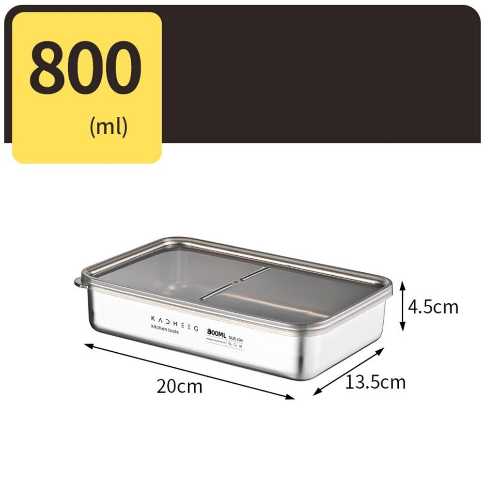 Stainless Steel Storage Box Refrigerator Food Container Large Capacity With Lid Stainless Steel Food Storage Containers Refriger