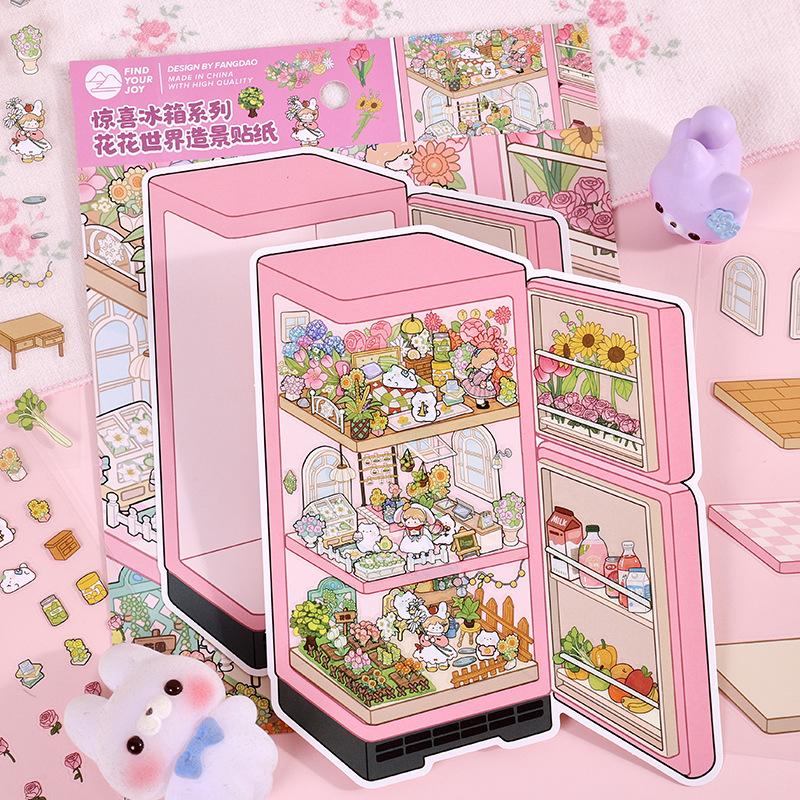 3D Landscape Stickers Underwater World Summer Stall Cute Journaling Scrapbooking