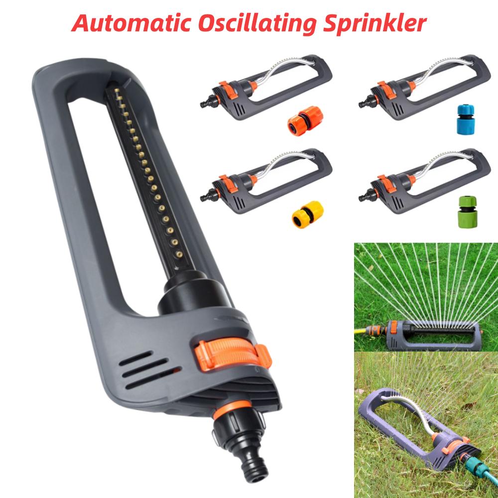 Oscillating Sprinkler 19 Hole Nozzles Garden Sprinkler 4 Modes Swing Irrigation Sprinkler Water Sprayer for Large Yard Garden