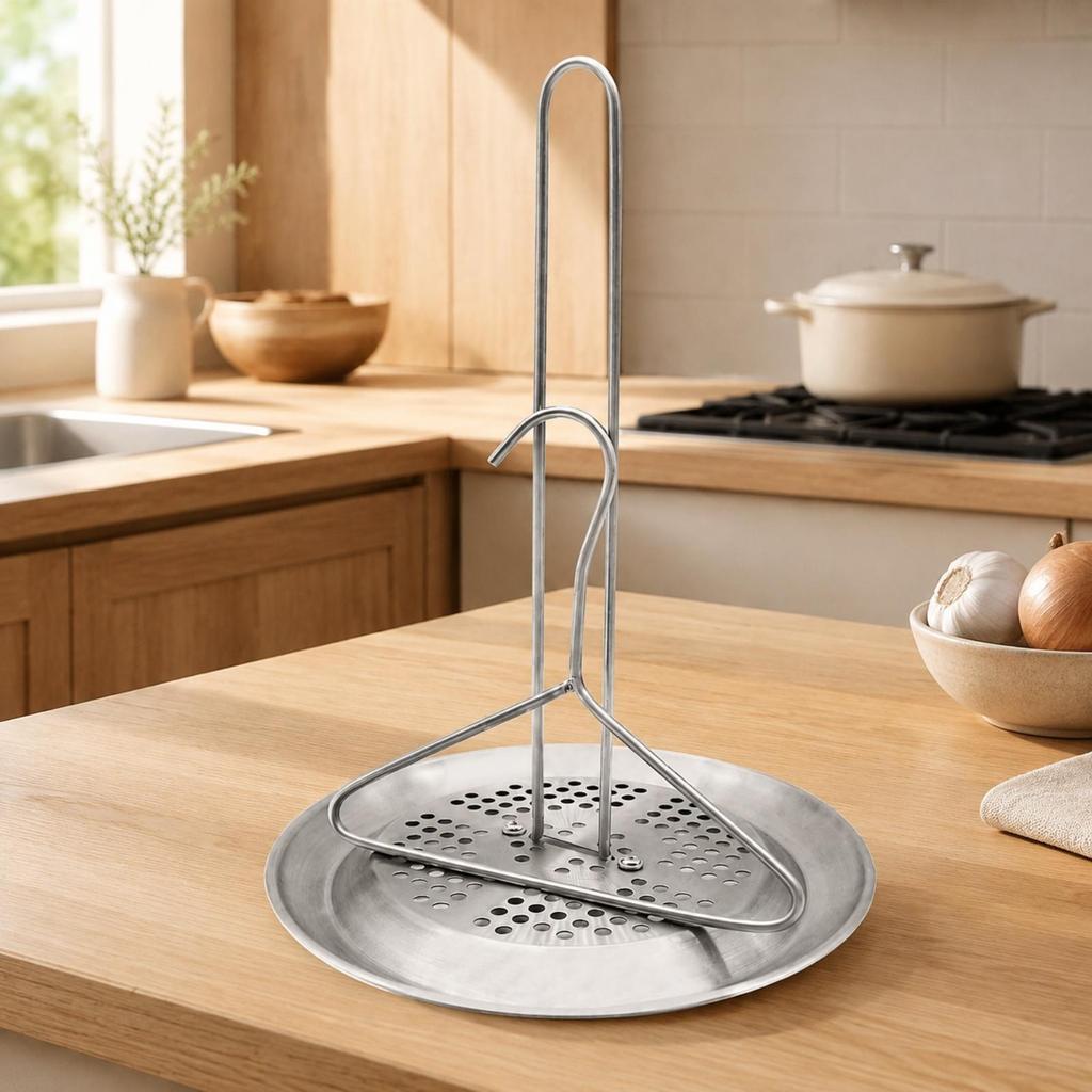 Turkey Fryer Stand Kit Culinary-Grade Vertical Game Bird Rack with Lifter Hook