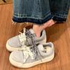 2025 spring new thick baseplate shoes heightened retro Dexun little white shoes versatile fashion casual sports shoes