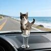 Acrylic Spring Loaded Cat Figure Cute Wobble Standee for Dashboard Rearview Mirror Hanging Ornament Cartoon Animal Accessory for Vehicle Desk