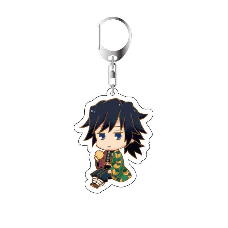 Demon Slayer Anime Cartoon Character Acrylic Keychain Bag Pendant Accessories