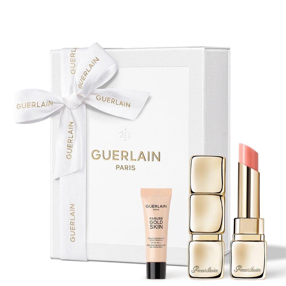 [Guerlain][Galleria Exclusive/Gift Wrapped] KissKiss Be Glow Lip Balm Set (+Free Mini Foundation) 309 Honey Glow