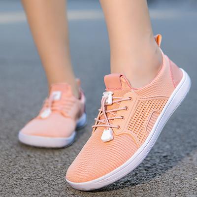 Flying Woven Barefoot Shoes Wide Head Men's and Women's Large Size Shoes Breathable Non-slip Rubber Sole Versatile Walking Fitness Shoes