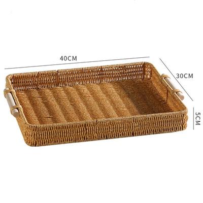 Handgeflochtener Aufbewahrungs- & Obstkorb im Rattan-Stil