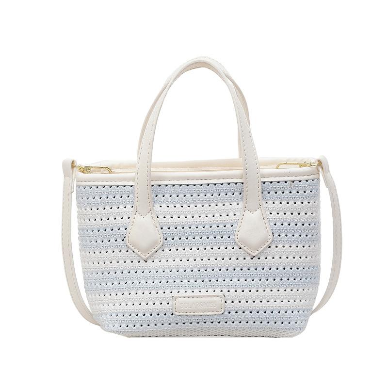 Summer new fashion versatile tote bag women's simple high-end woven handbag shoulder messenger bag