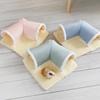 Small Pet Tunnel Nest for Hamsters, Guinea Pigs, Dwarf Rabbits, Chinchillas, Squirrels, and Hedgehogs - Right Angle Toy House.