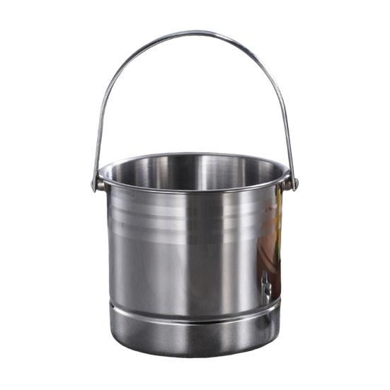 Yangyizhi Seau à Glace en Acier Inoxydable avec Passoire Amovible, Refroidisseur de Vin Bar Champagne pour Bière Vin Rouge, Portable Snacks Maison