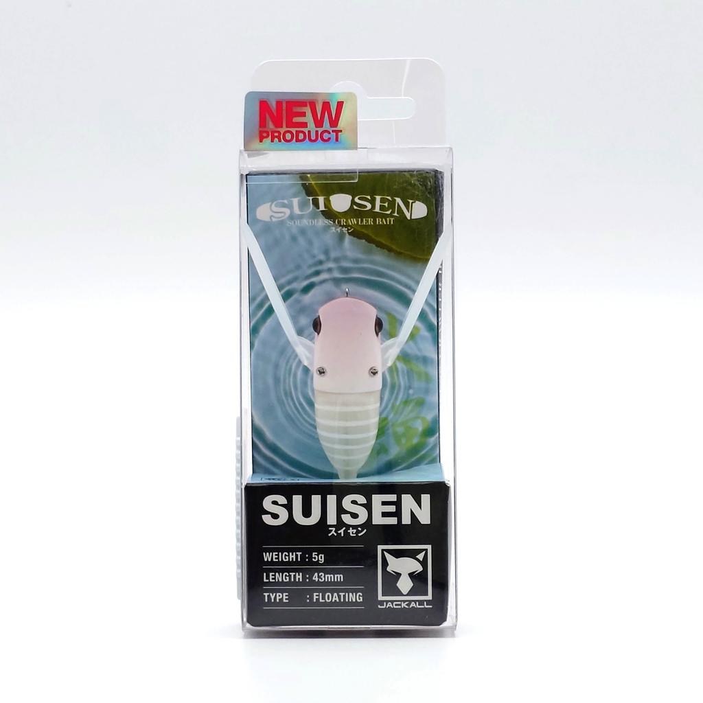 JACKALL SUISEN – Matte Shiro-hitori (Matte White Tiger Moth) Floating Topwater Lure 43 mm / 5 g Soft Elastomer Wing Bait