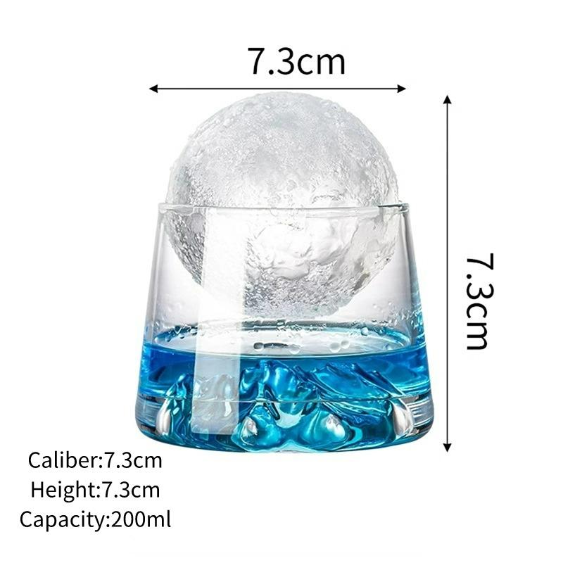 

Classic Whiskey Glass Iceberg Cocktail Glasses Cups Creative Thickened Glass Whiskey Glass Cup Ice Hockey Glass Cups Bar Tools 200ml