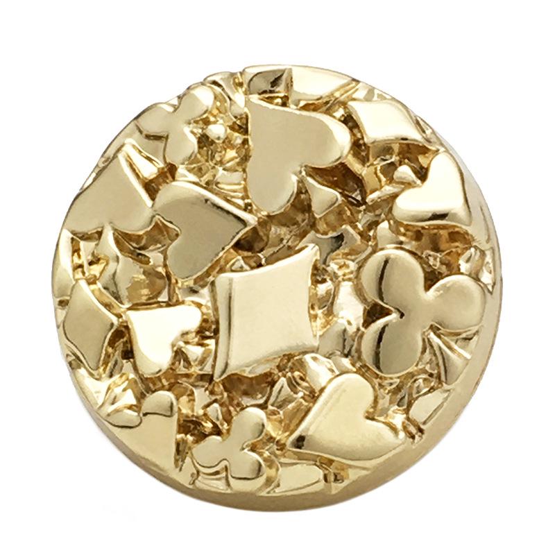Chic Card-Inspired Metal Buttons for Jackets, Windbreakers, and Suits