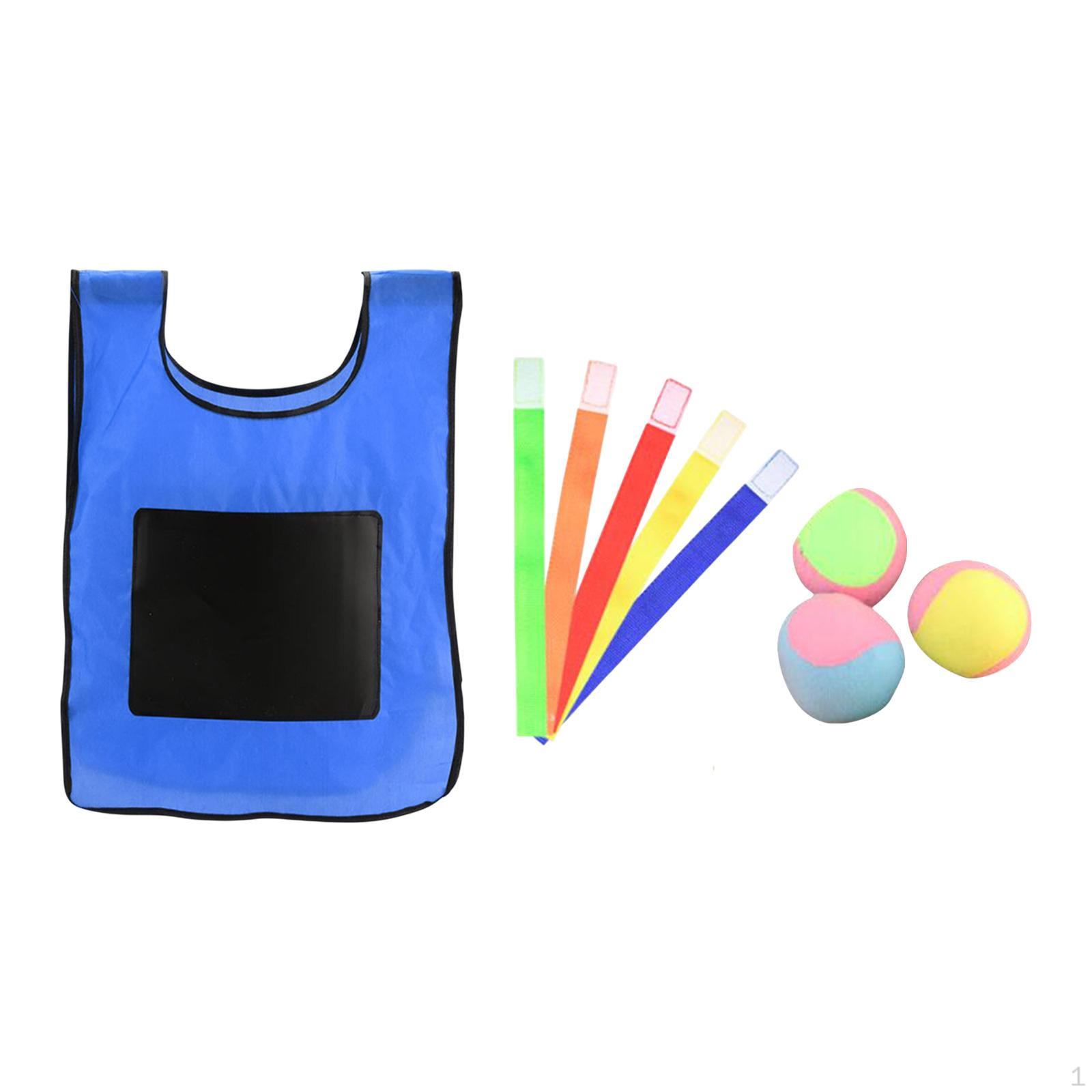 

Dodgeball Game 3 Sticky Ball Toy Vest Interactive Toss для S Blue